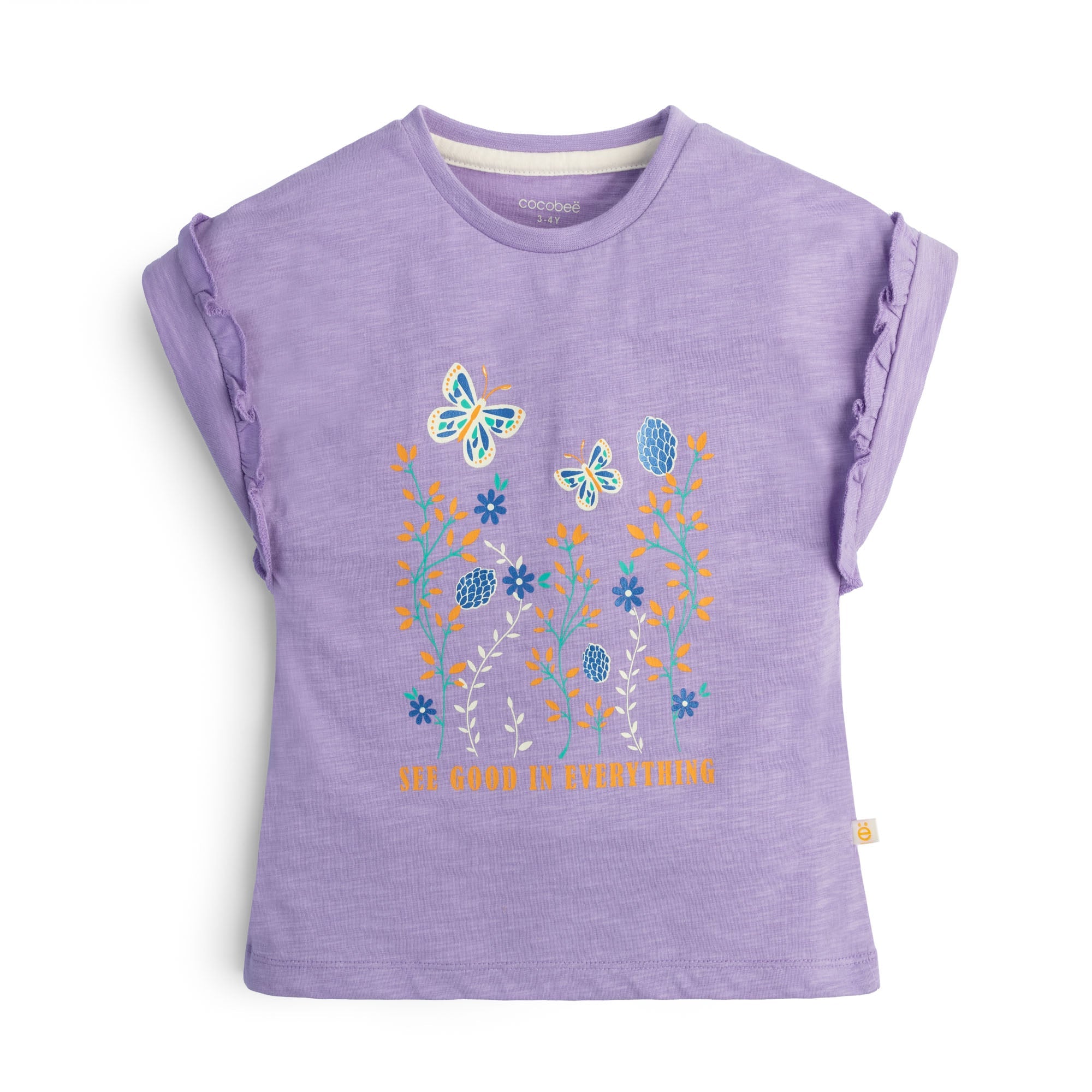 Frilly Lavender Printed Top · Cocobee